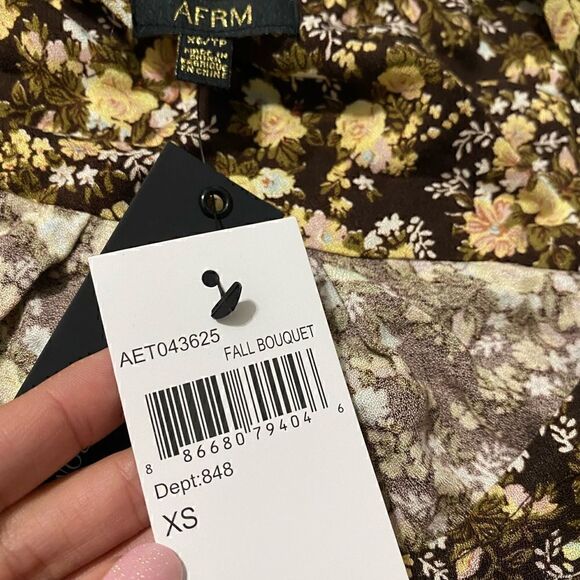 AFRM X Nordstrom Floral Blouse Small - Picture 5 of 8